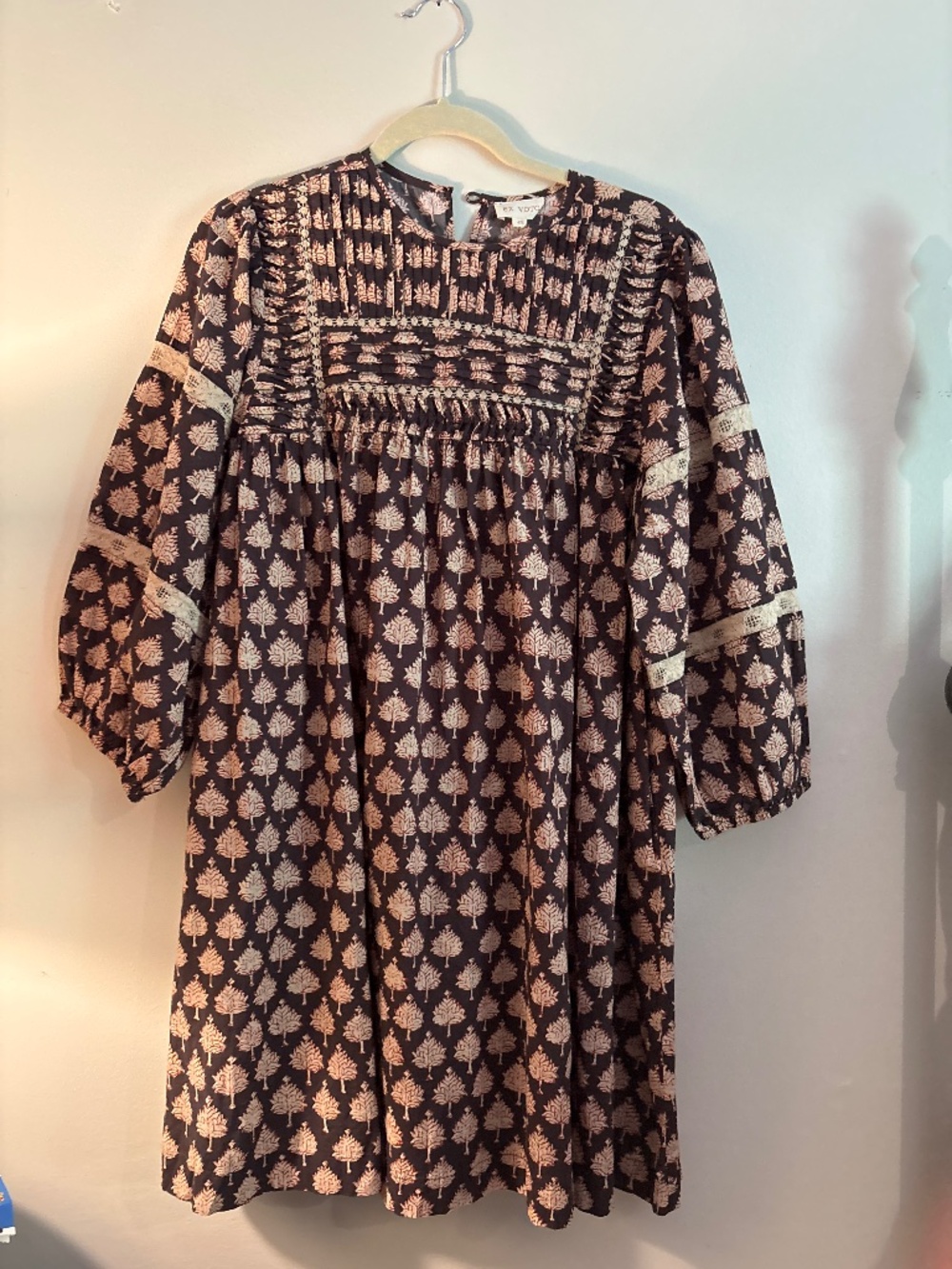 Ex Voto vintage floral bohemian  dress xs